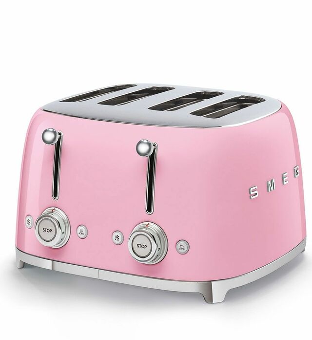 Smeg 4 Slice Toaster (Pink) - TSF03PKAU