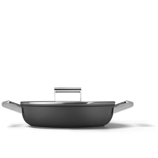 Smeg 28Cm Cookware Deeppan 50'S Style Black - CKFD2811BLM