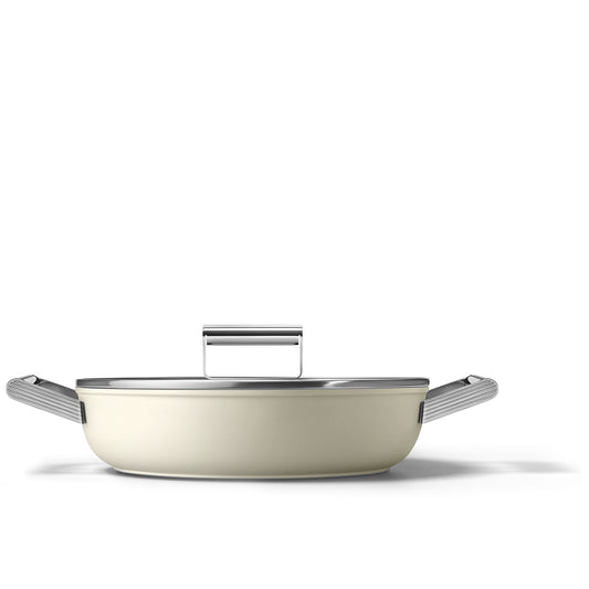 Smeg 28Cm Cookware Deeppan 50'S Style Cream - CKFD2811CRM