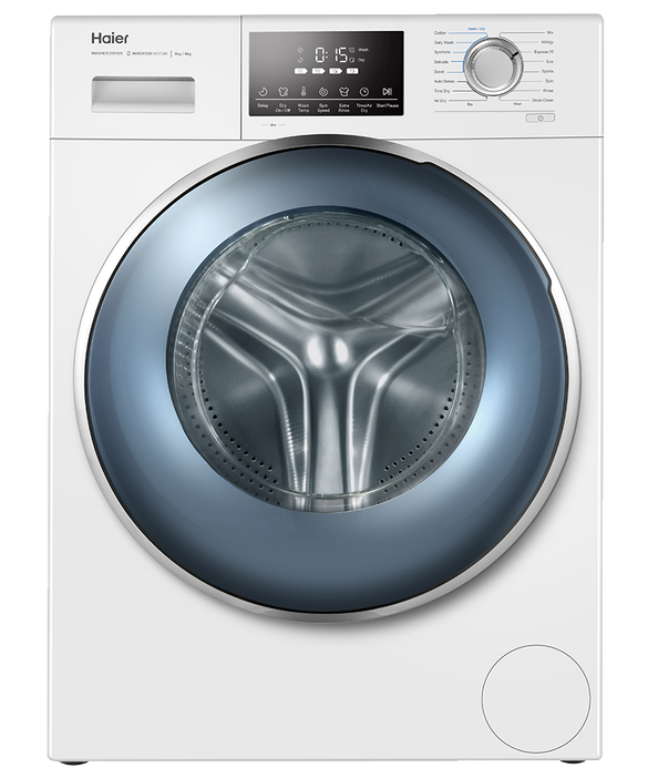 Haier - Washer Dryer Haier Washer 8.0kg Front Load 4.0kg Dryer - HWD8040BW1