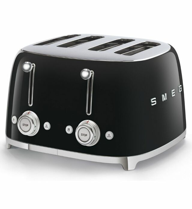 Smeg 4 Slice Toaster (Black) - TSF03BLAU