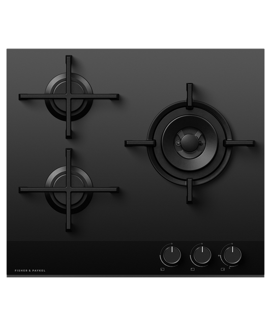 Fisher & Paykel - Cooktop F&P Gas on Glass 3 Burner LPG - CG603DLPGB4