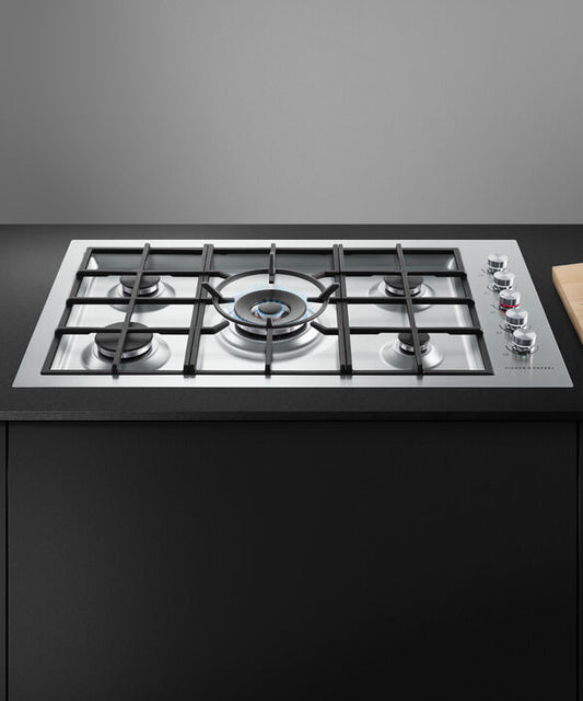Fisher & Paykel - Cooktop F&P Gas Flush 5 Burner NG - CG905DWNGFCX3