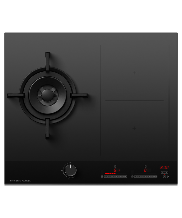 Fisher & Paykel - Cooktop F&P Combi Gas+Induction 3 Burner LPG Black - CGI603DLPTB4