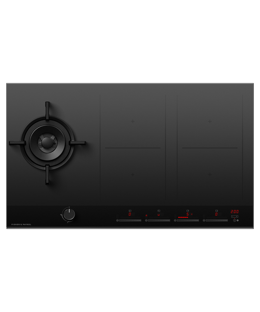 Fisher & Paykel - Cooktop F&P Combi Gas+Induction 5 Burner LPG Black - CGI905DLPTB4