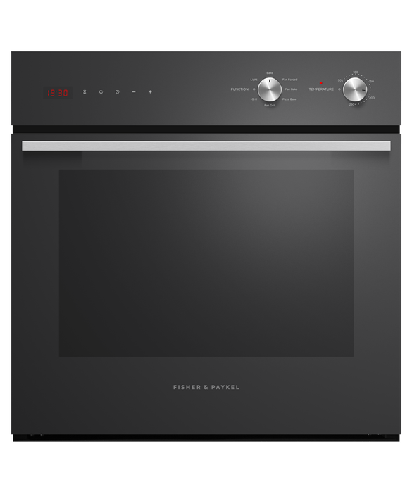 Fisher & Paykel Oven Single 85L 6 Function Black Glass - OB60SC6LEB1