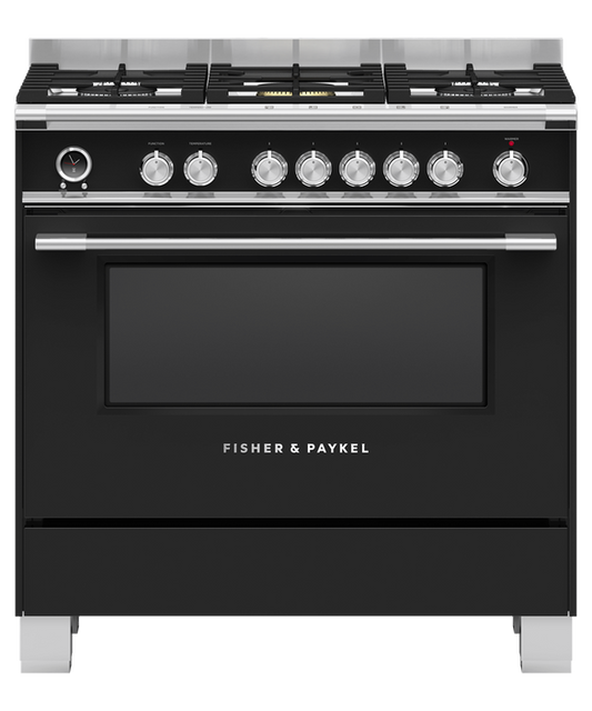 Fisher & Paykel - Freestanding Cooker F&P 90cm Gas C/top - OR90SCG6B1