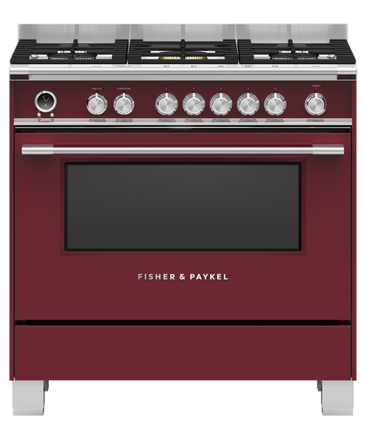 Fisher & Paykel - Freestanding Cooker F&P 90cm Gas C/top - OR90SCG6R1