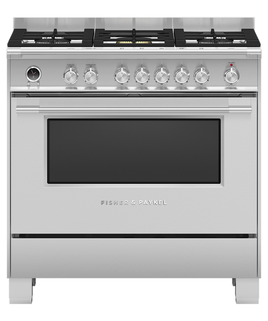 Fisher & Paykel - Freestanding Cooker F&P 90cm Gas C/top - OR90SCG6X1