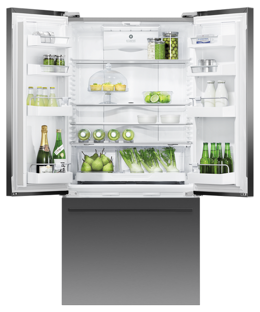 Fisher & Paykel - Refrig F&P Designer French Door Ice&Water Black Refrig/Fzr - RF522ADUB5