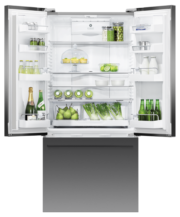 Fisher & Paykel Designer French Door Ice & Water Black Refrigerator/Freezer - RF522ADUB5