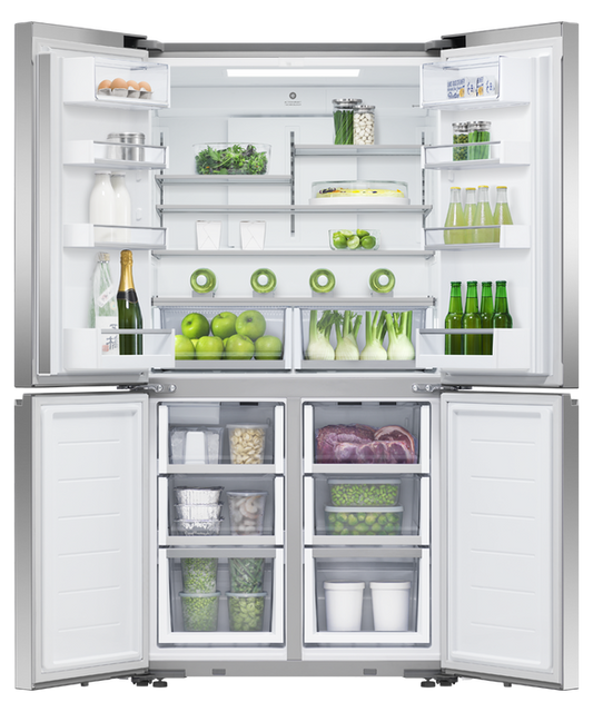 Fisher & Paykel Designer Quad Door Ice & Water Stainless Steel Refrigerator/Freezer - RF605QNUVX1