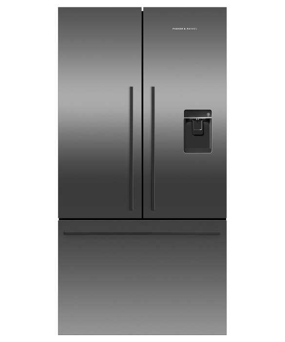 Fisher & Paykel Designer French Door Ice & Water Black Refrigerator/Freezer - RF610ADUB5