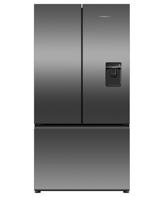 Fisher & Paykel - Refrig F&P Designer French Door Ice&Water Black Refrig/Fzr - RF610ANUB5