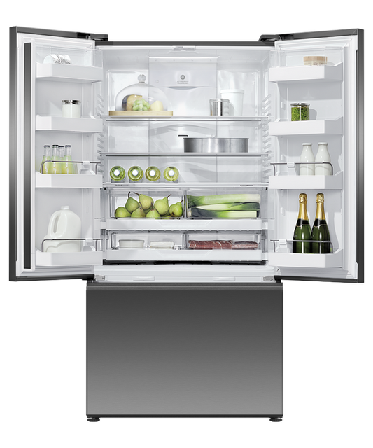 Fisher & Paykel - Refrig F&P Designer French Door Ice&Water Black Refrig/Fzr - RF610ANUB5