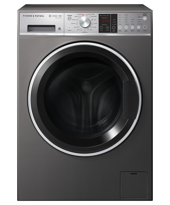 Fisher & Paykel Washing Machine 10kg Front Load Steam Auto-dose Connected Graphite - WH1060SG1