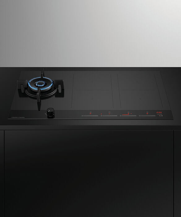 Fisher & Paykel - Cooktop F&P Combi Gas+Induction 5 Burner NG Black - CGI905DNGTB4