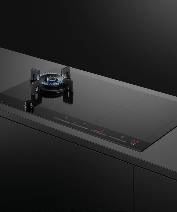 Fisher & Paykel - Cooktop F&P Combi Gas+Induction 5 Burner NG Black - CGI905DNGTB4
