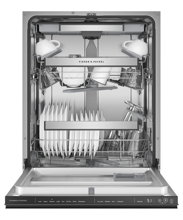 Fisher & Paykel Dishwasher Built Under Stainless Black Recessed Tall Top UI - DW60UNT4B2
