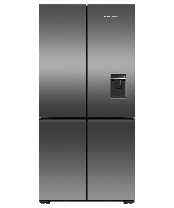 Fisher & Paykel Refrigerator Quad Door 690L VTZ I&W WiFi Black Stainless - RF730QNUVB1